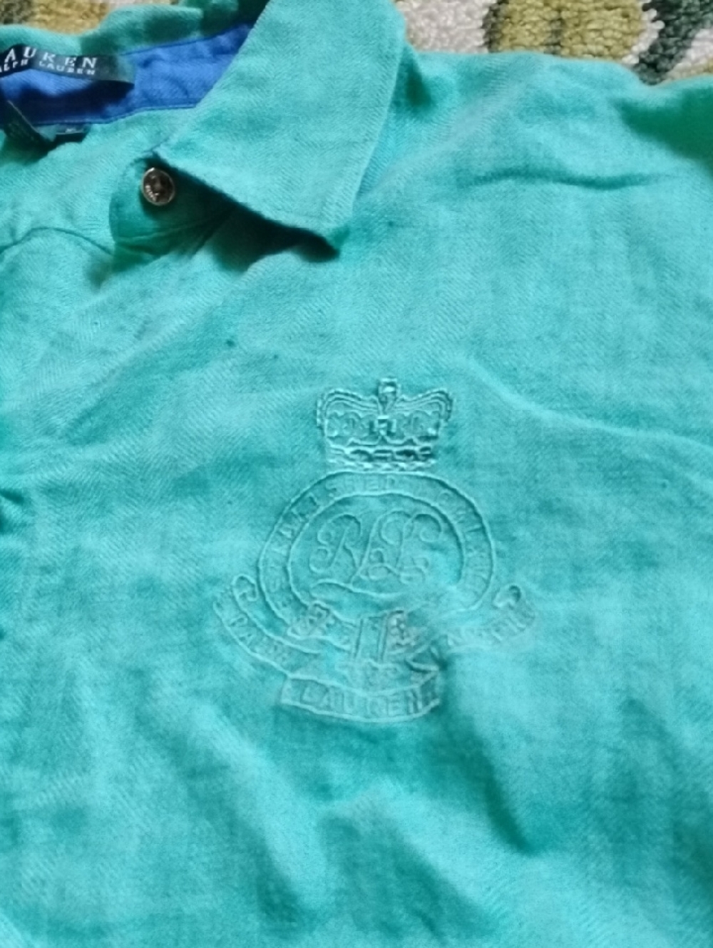 Ralph Lauren Men’s Teal Green Polo with Embroidered Crest